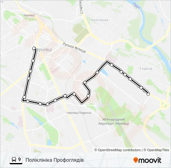 9 Bus Line Map