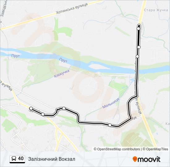 40 Bus Line Map