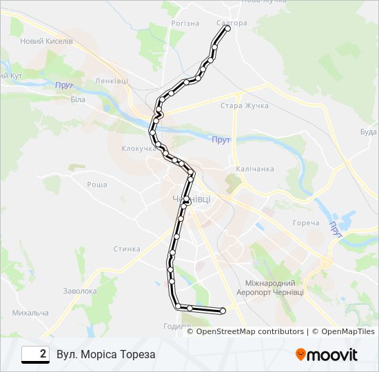 2 bus Line Map