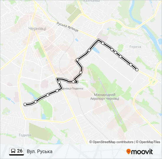 26 Bus Line Map