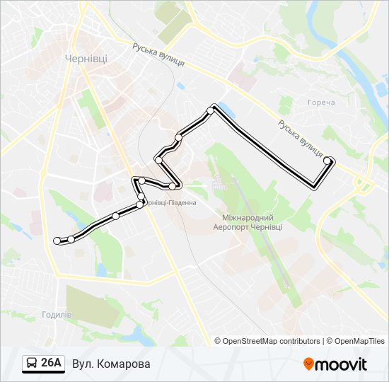 26A bus Line Map