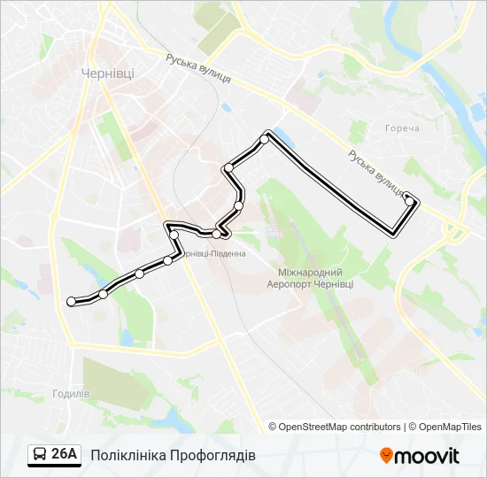 26A Bus Line Map