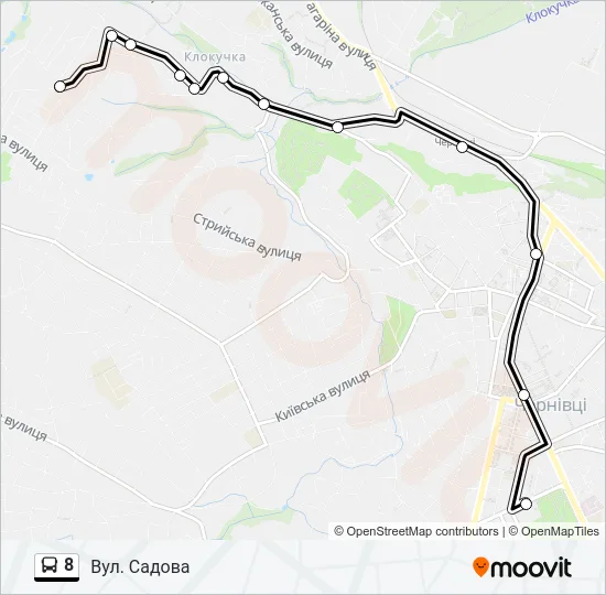 8 Bus Line Map