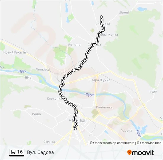 16 Bus Line Map