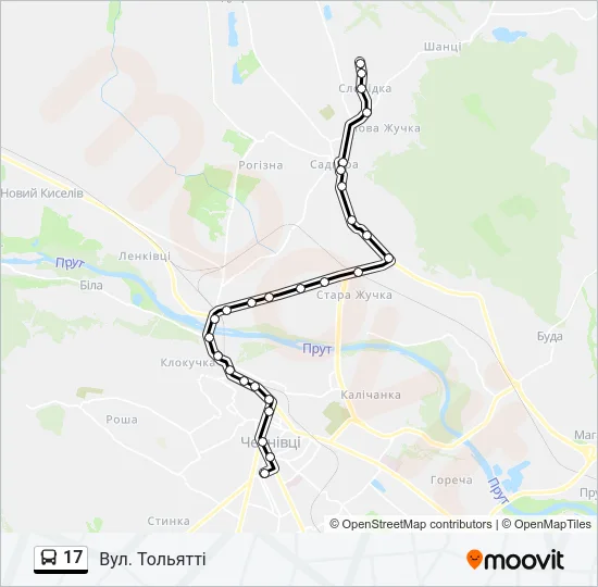17 Bus Line Map