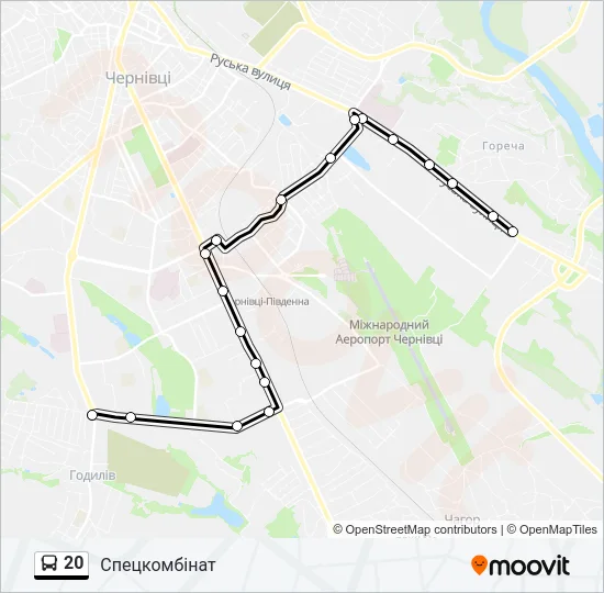 20 Bus Line Map