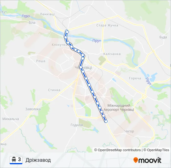 3 Trolleybus Line Map