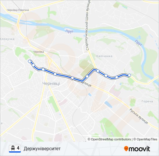 4 Trolleybus Line Map