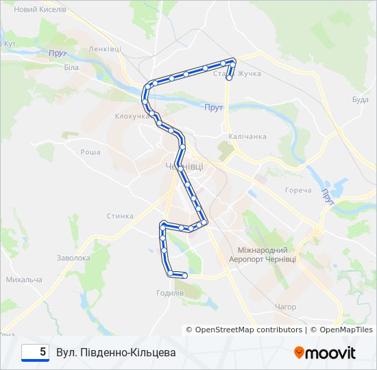 5 Trolleybus Line Map