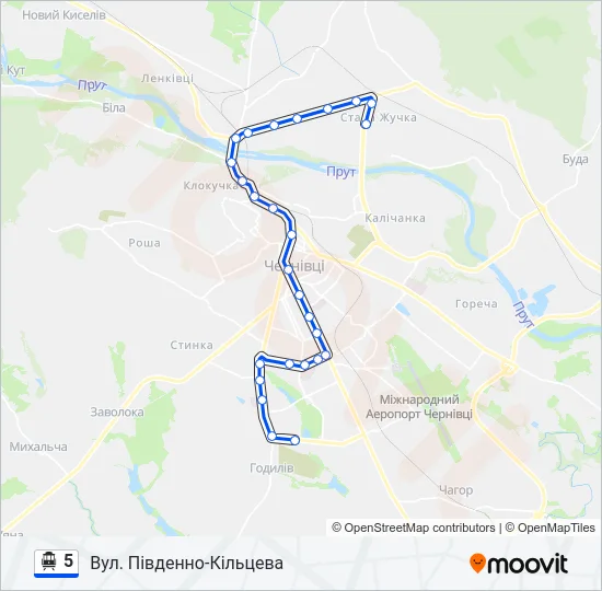 5 Trolleybus Line Map