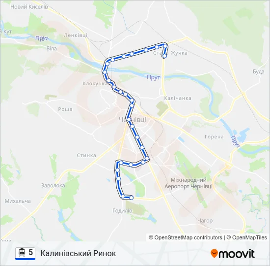 5 Trolleybus Line Map