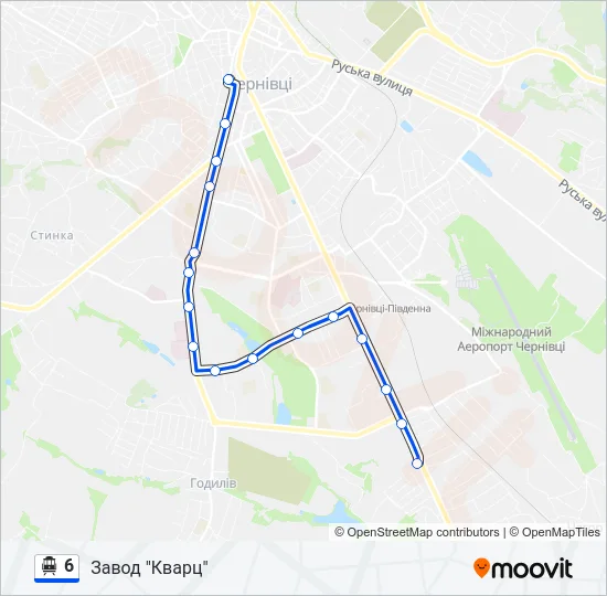 6 Trolleybus Line Map