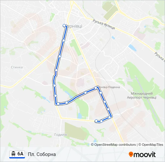 6A Trolleybus Line Map