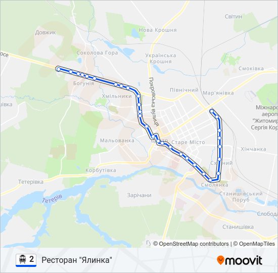 Троллейбус 2: карта маршрута