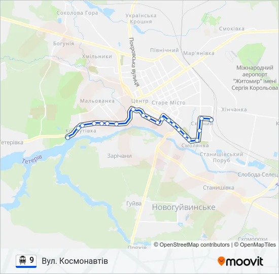 9 Trolleybus Line Map