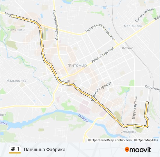 1 shuttle Line Map