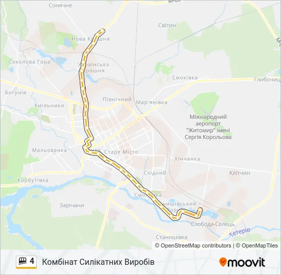 Маршрутка 4: карта маршрута