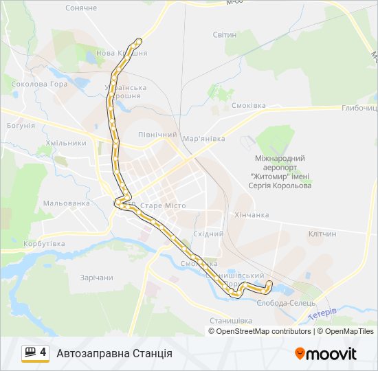 4 shuttle Карта лінії