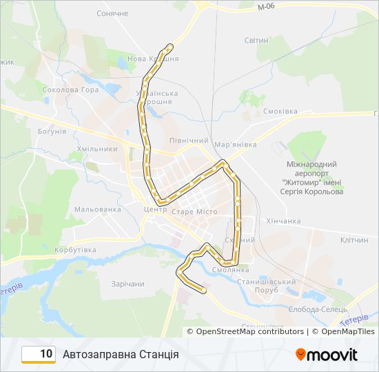 10 shuttle Line Map