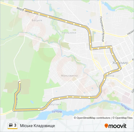 Маршрутка 3: карта маршрута