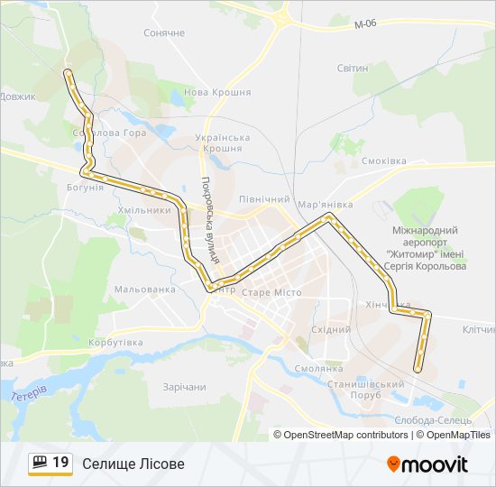 19 shuttle Карта лінії