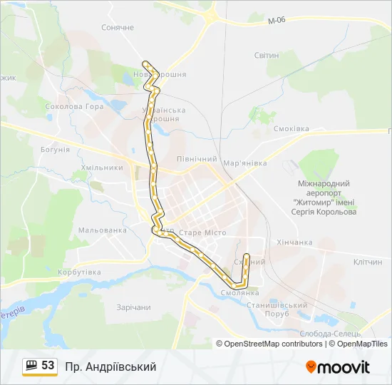 Маршрутка 53: карта маршрута