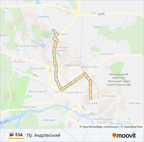 53A shuttle Карта лінії