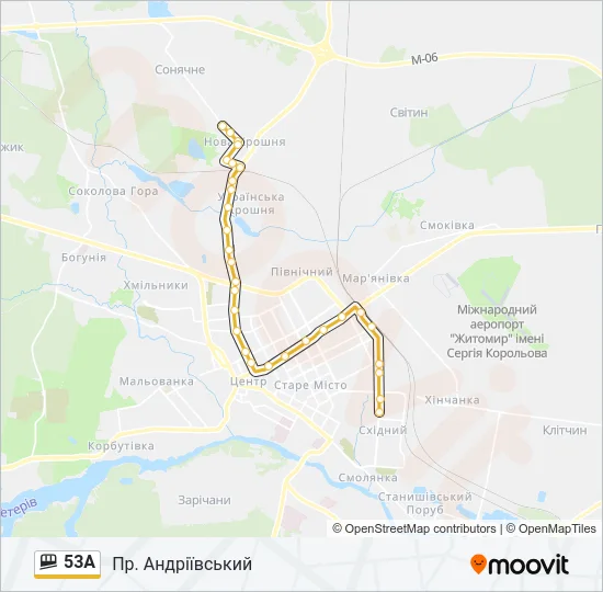 53A shuttle Карта лінії