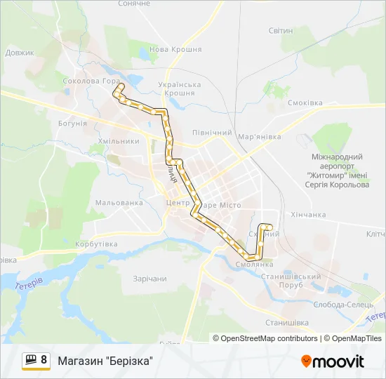 8 shuttle Карта лінії