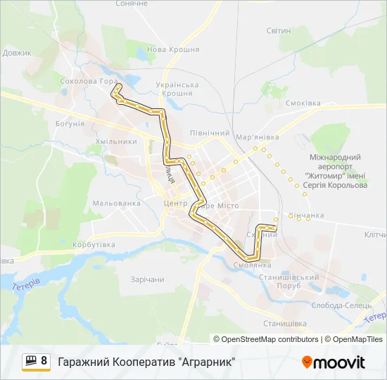Маршрутка 8: карта маршрута
