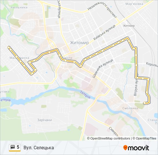 5 shuttle Line Map