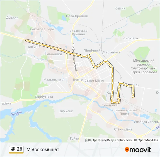 26 shuttle Карта лінії