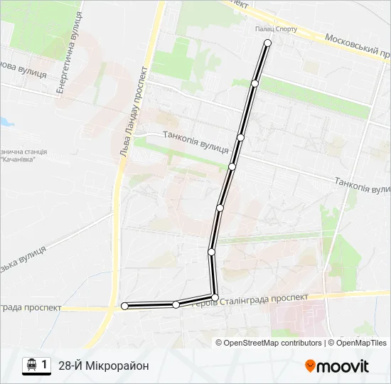 Канатная дорога 1: карта маршрута