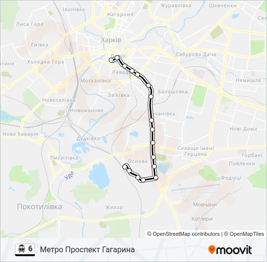 Канатная дорога 6: карта маршрута