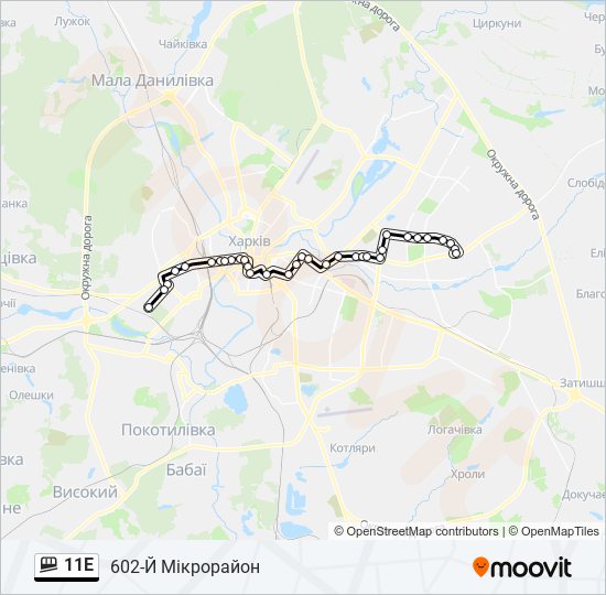 Фуникулер 11Е: карта маршрута