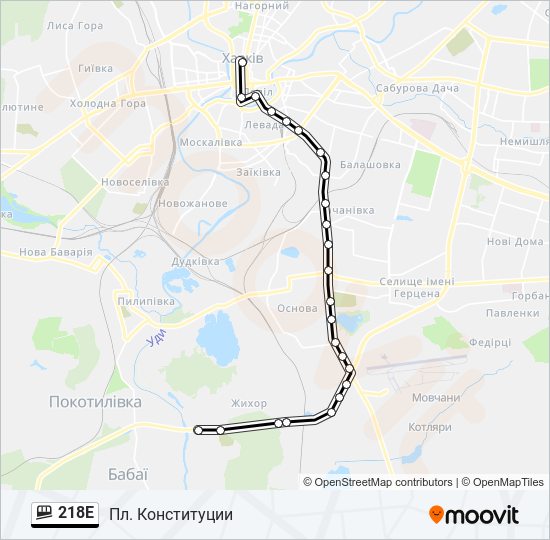 218E funicular Line Map