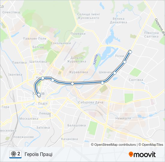 2 metro Line Map