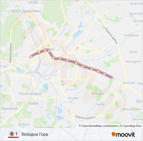 1 метро Карта лінії