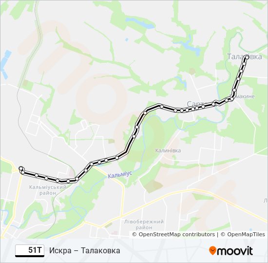 Маршрут 51. Маршрут 51 автобуса на карте.