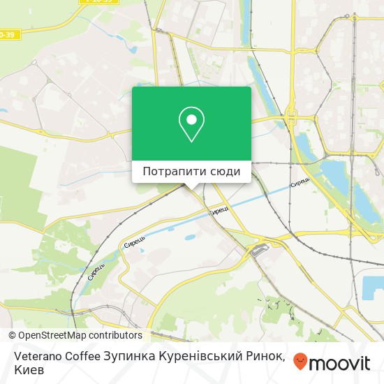 Карта Veterano Coffee Зупинка Куренівський Ринок