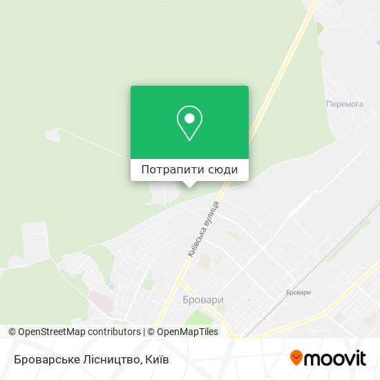 Карта Броварське Лісництво