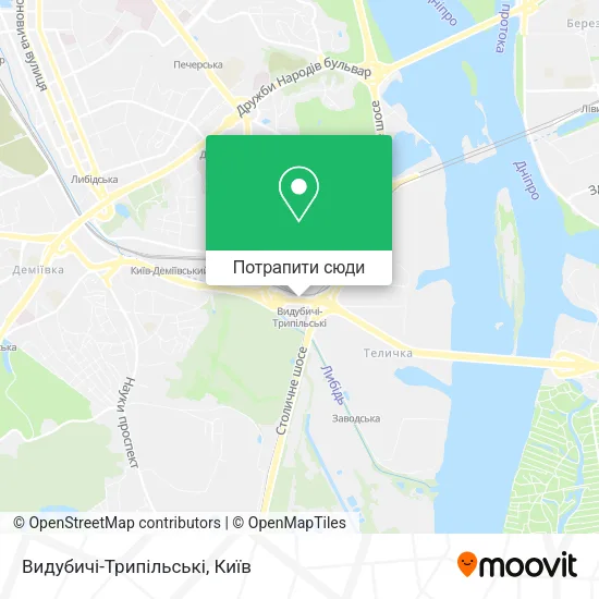 Карта Видубичі-Трипільські