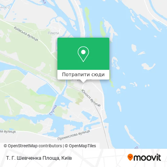 Карта Т. Г. Шевченка Площа
