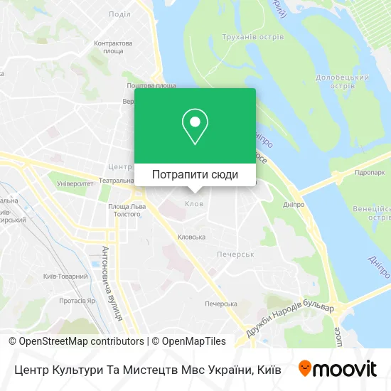 Карта Центр Культури Та Мистецтв Мвс України