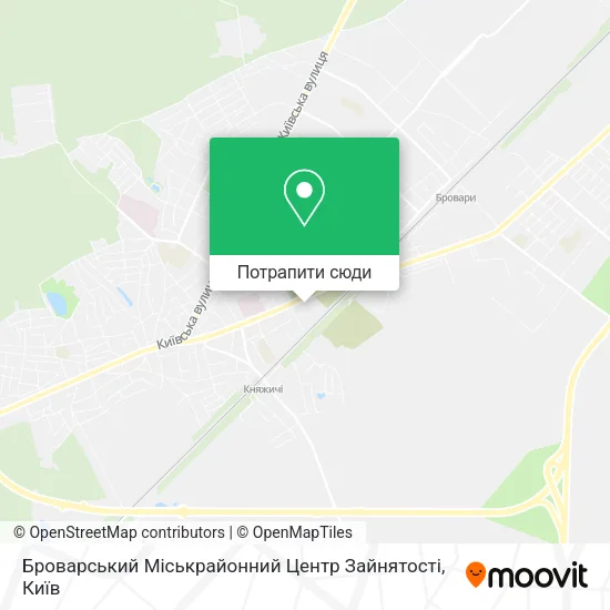 Карта Броварський Міськрайонний Центр Зайнятості