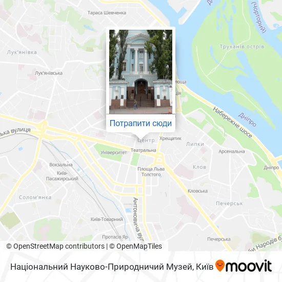 Карта Національний Науково-Природничий Музей