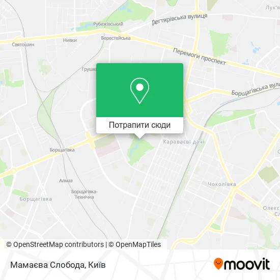Карта Мамаєва Слобода