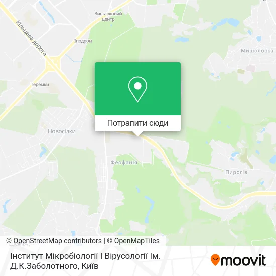 Карта Інститут Мікробіології І Вірусології Ім. Д.К.Заболотного