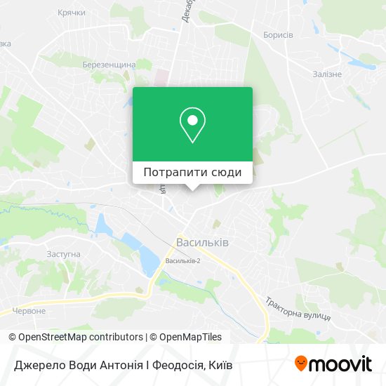 Карта Джерело Води Антонія І Феодосія
