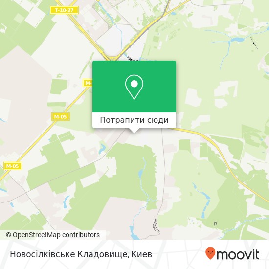 Карта Новосілківське Кладовище